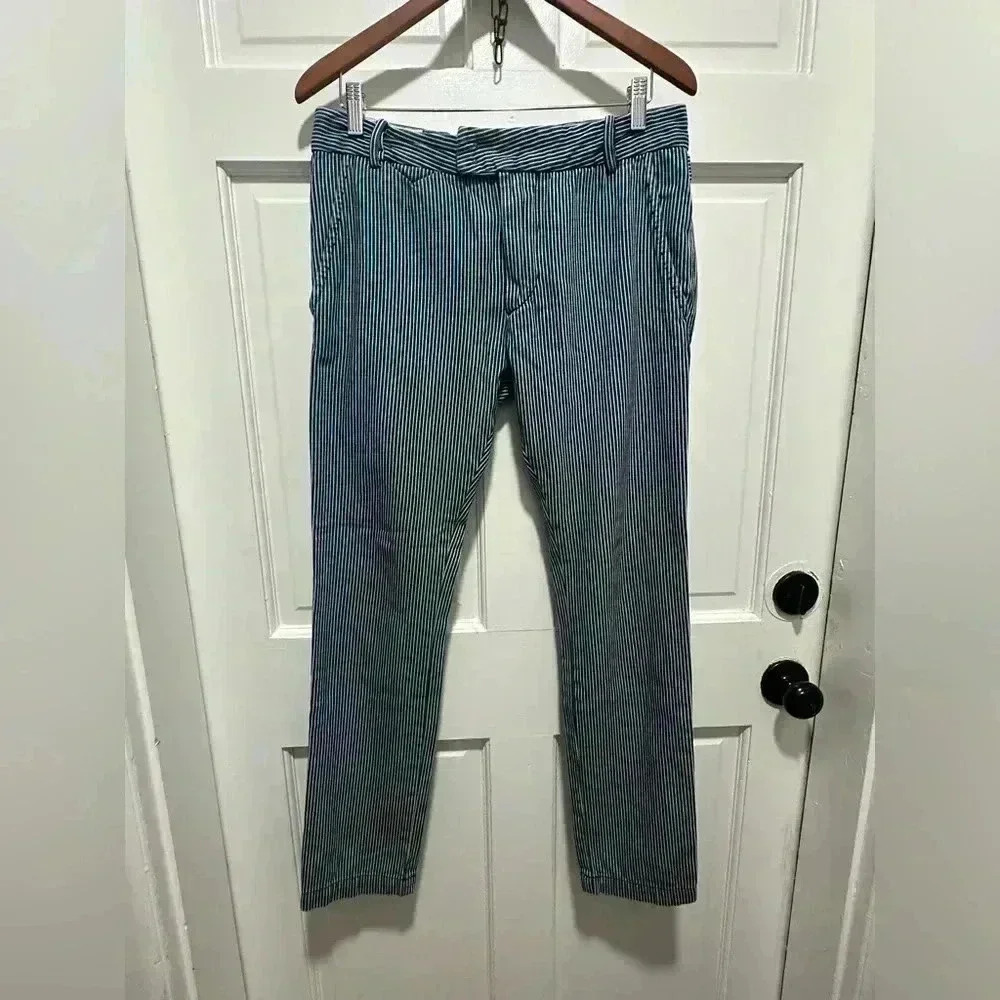 Diesel Industry 100% Cotton Navy Pin Stripe Chi Tight Slim Fit Jeans 31X30